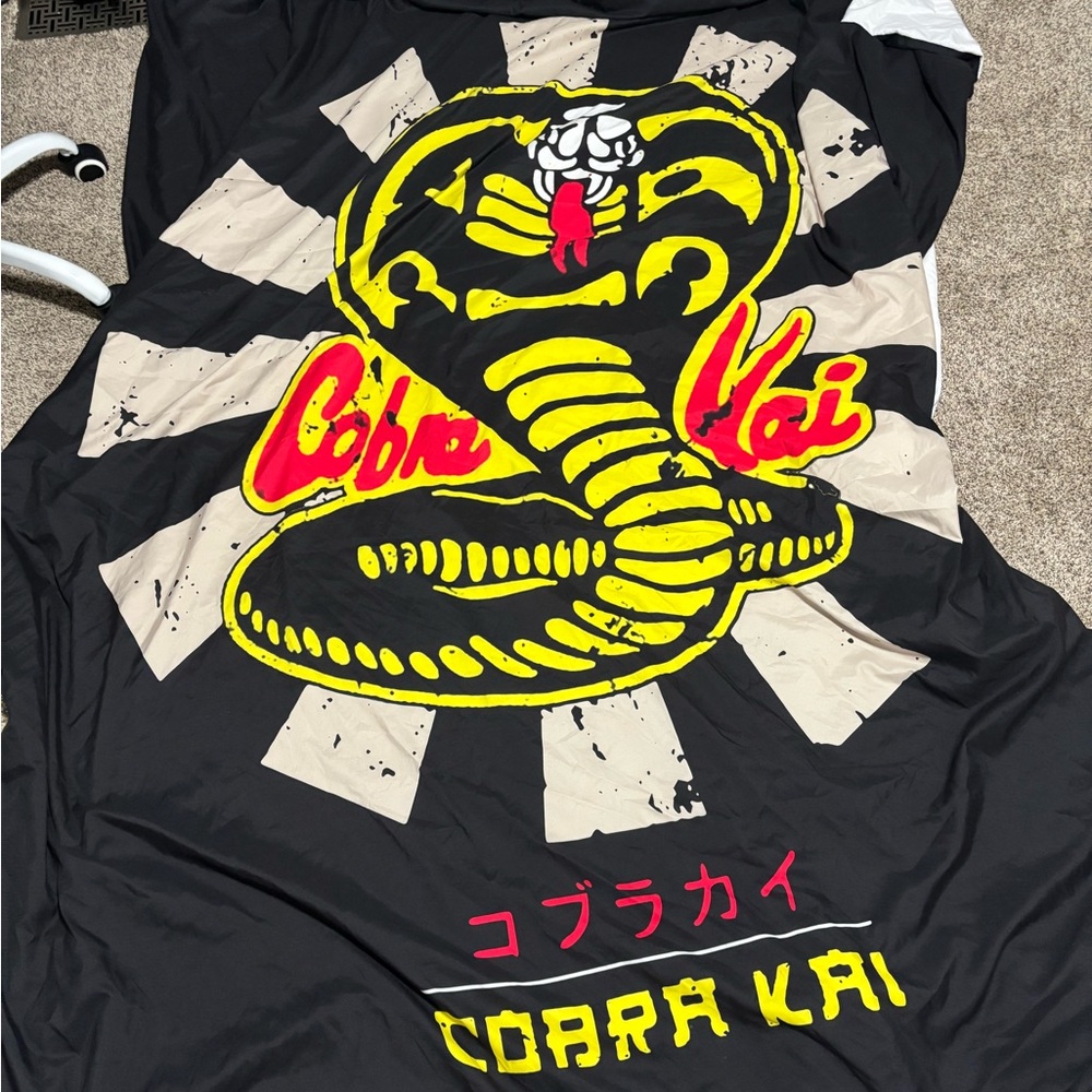 Cobra Kai Black and Yellow Throw Blanket